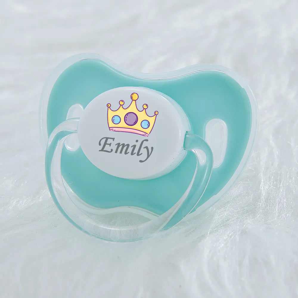 MIYOCAR personalized any name colorful lovely crown pacifier