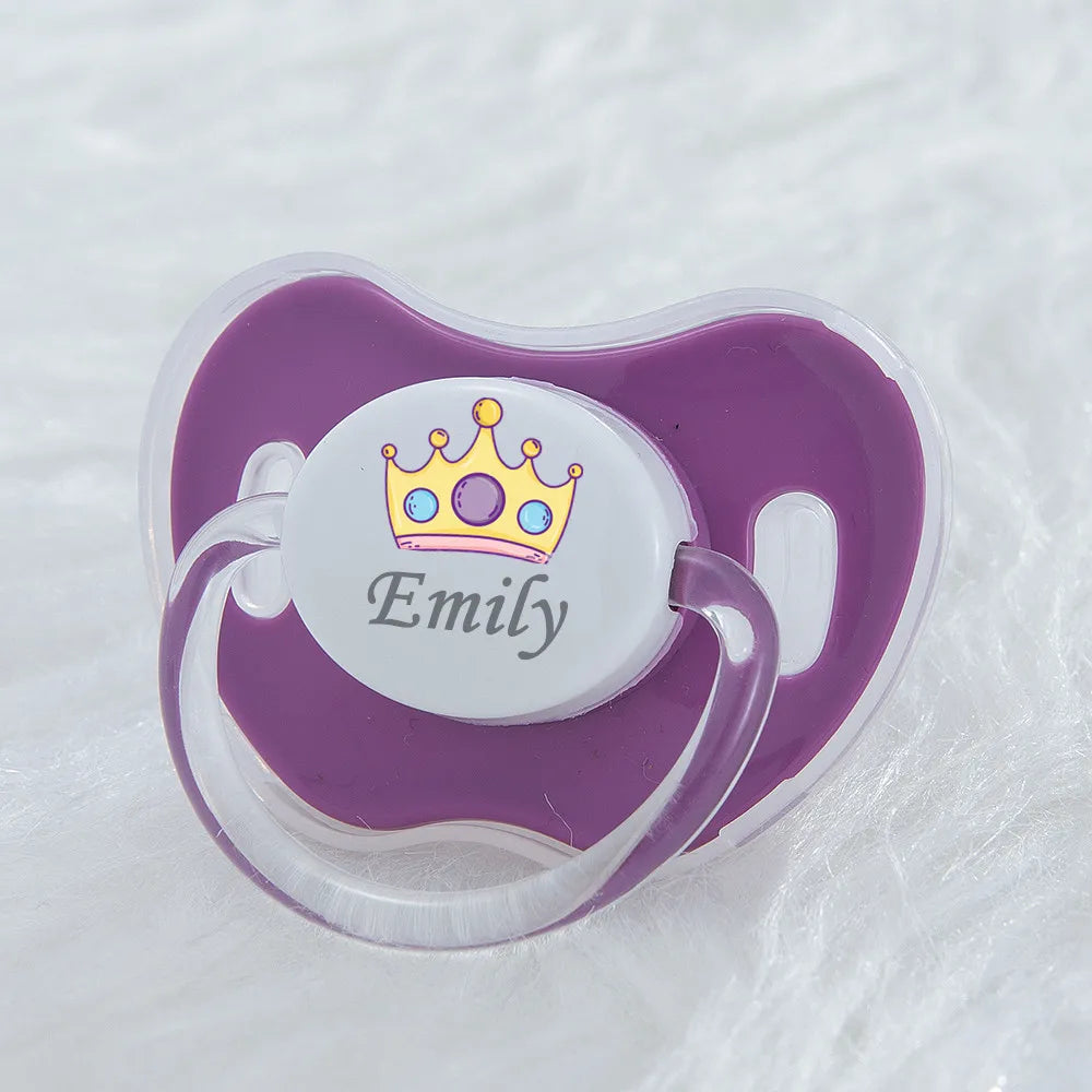 MIYOCAR personalized any name colorful lovely crown pacifier