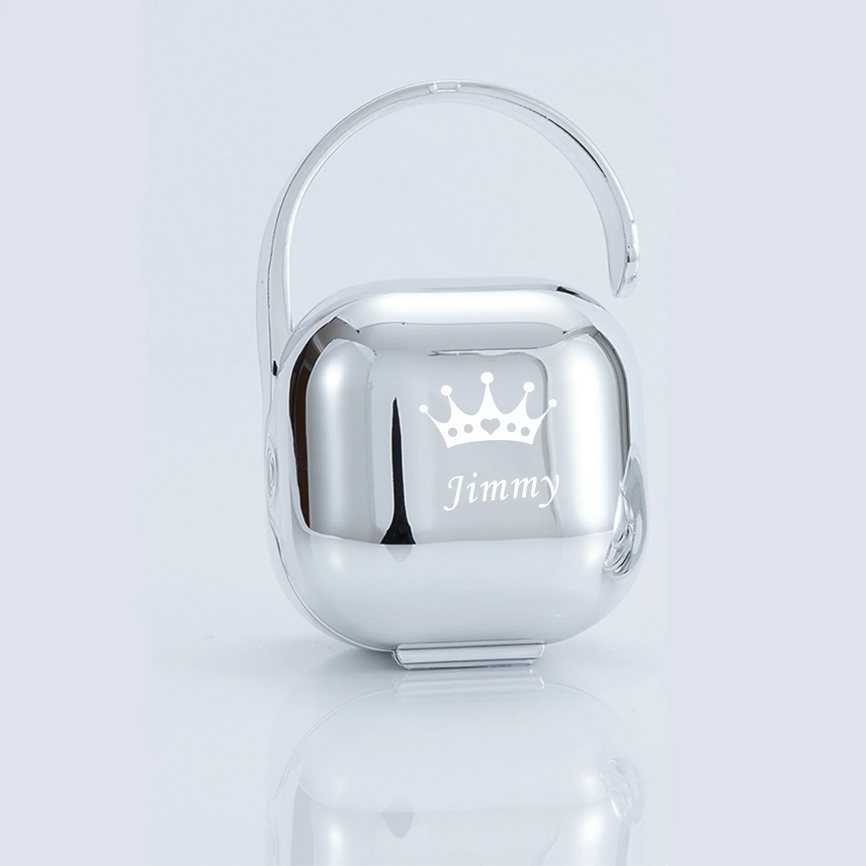 MIYOCAR personalized silver Metallic bling pacifier box and