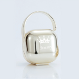 MIYOCAR personalized silver Metallic bling pacifier box and