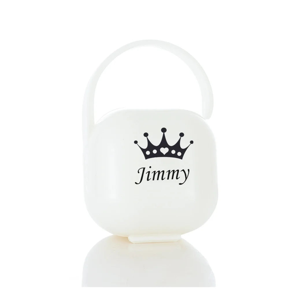 MIYOCAR personalized silver Metallic bling pacifier box and