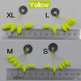 MNFT 60Pcs Seven-star Oval Mini Fishing Float Space