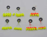 MNFT 60Pcs Seven-star Oval Mini Fishing Float Space