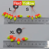 MNFT 60Pcs Seven-star Oval Mini Fishing Float Space