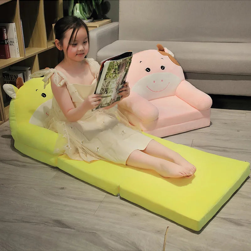 MOMO Children Sofa Cute Cartoon Lazy Folding Small