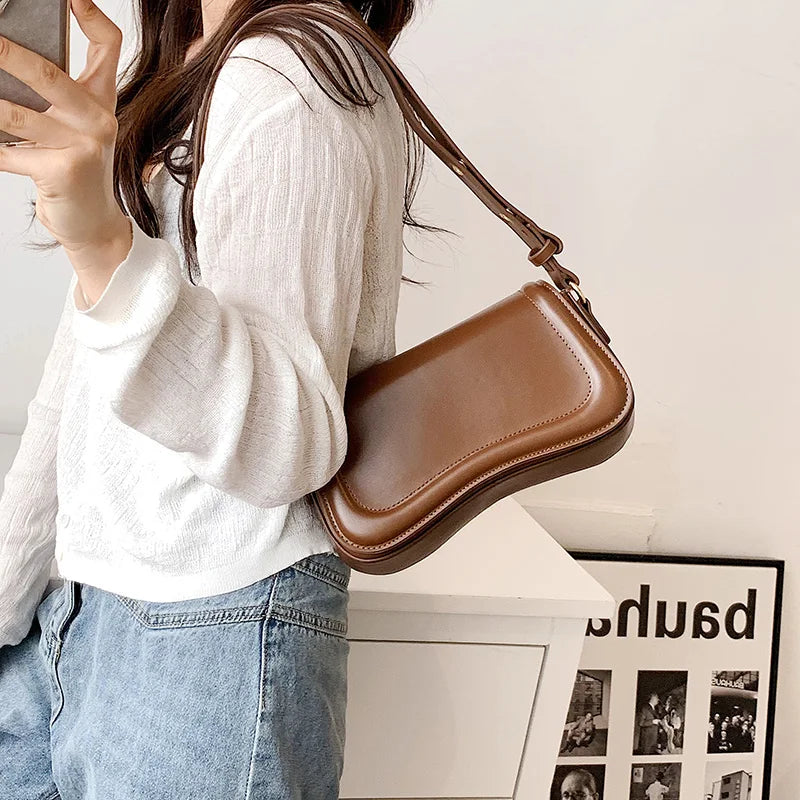 MOODS Flap Crossbody Bags For Women Pure Color