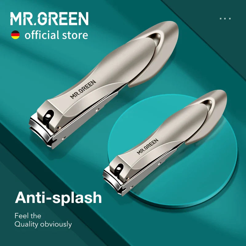 MR.GREEN Nail Clippers Stainless Steel Anti Splash Fingernail