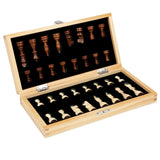 Magnetic Wooden Folding Chess Set Felted Game Board