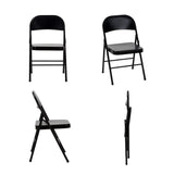 Mainstays Steel Folding Chair (4 Pack), Black outdoor