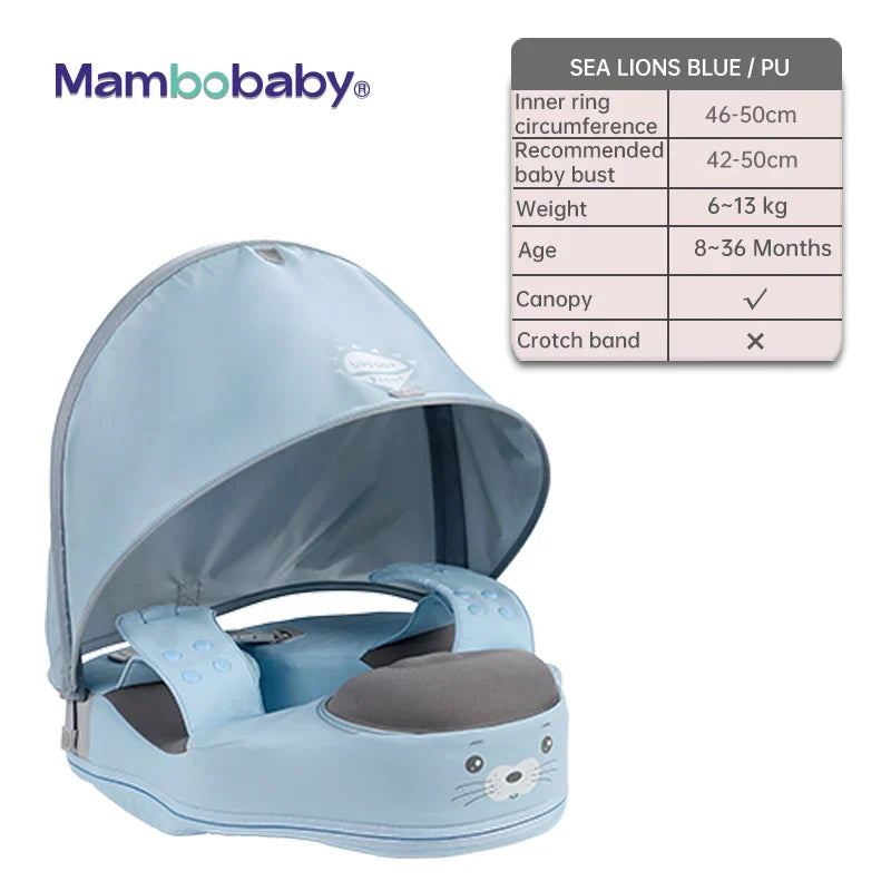 Mambobaby Baby Swimming Float Sunshade Infant Non-Inflatable Pool