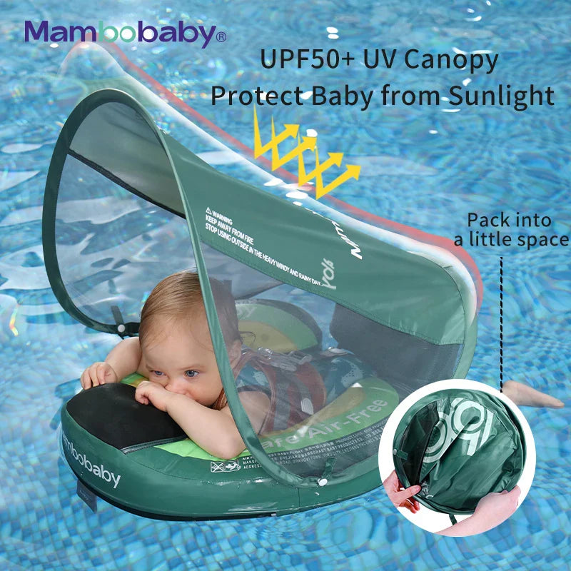 Mambobaby Baby Swimming Float Sunshade Infant Non-Inflatable Pool