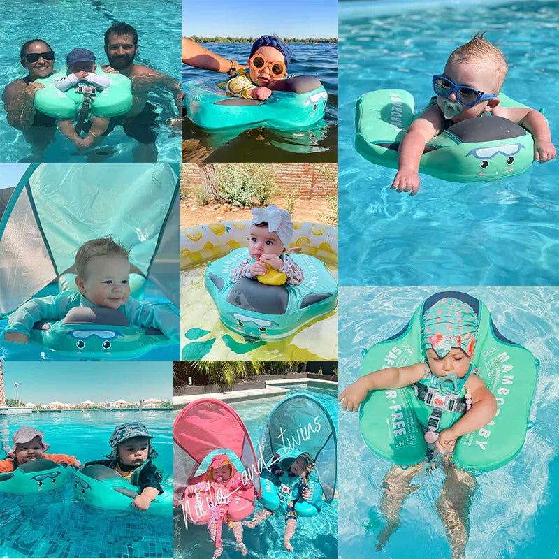 Mambobaby Baby Waist Floating Lying Swimming Ring Pool