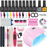 Manicure Set Poly Nail Gel Kit with 36/132W