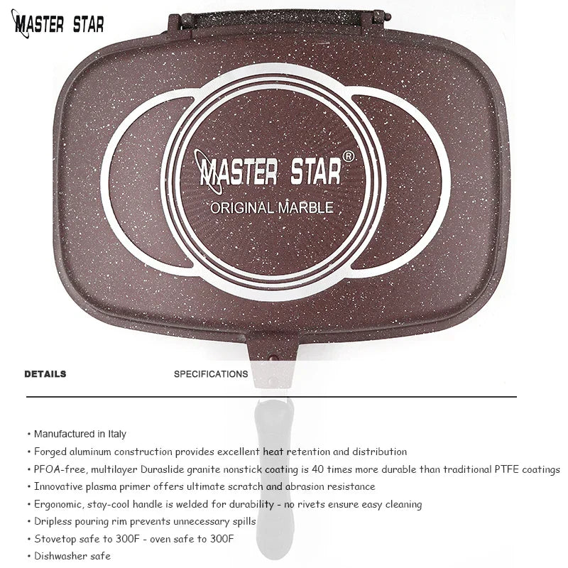 Master Star 36/40cm Double Sided Fry Pan Die-Casting