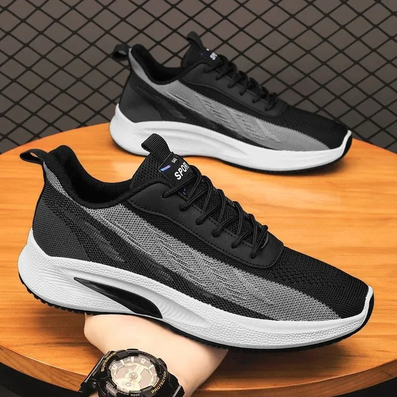 Men Casual Running Shoes Unisex Knit Breathable Sport Sneakers Women Athletic Non Slip Comfortable Shoes Leisure Tennis Shoes