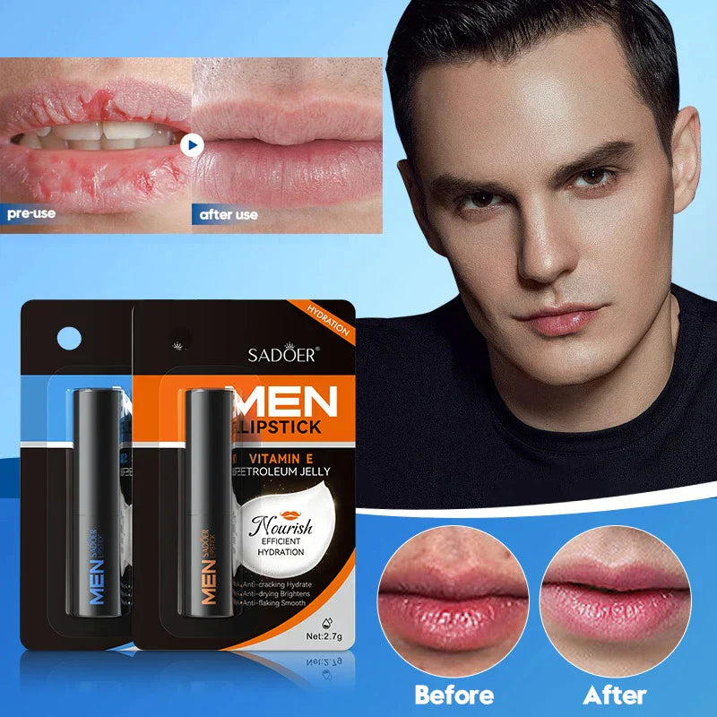 Men Lip Balm Moisturizing Hydration Fading Lip Lines