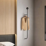 Men Metal Black Coat Racks Wall Iron Mounted