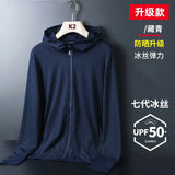Men Summer Hooded UV Sun Protection Jackets Skin