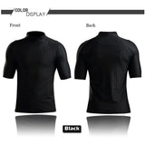 Men Teens Short Sleeve Sharkskin Swimsuit Set Swimming