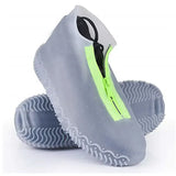 Men White Shoe Covers Zipper Reusable Waterproof Shoes