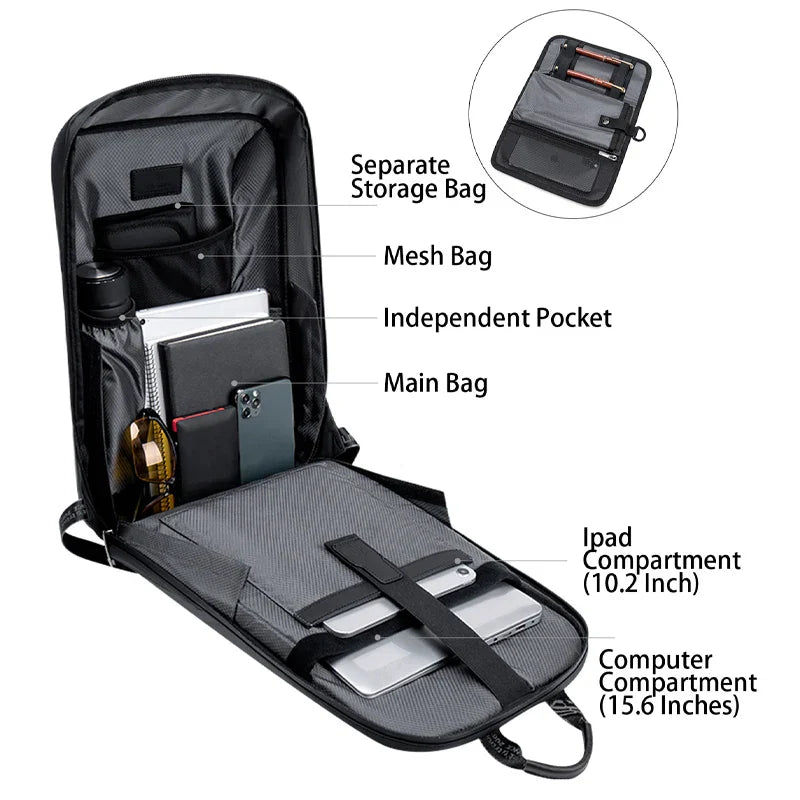 Men's Business Backpack 15.6 Inch Laptop Backpack Multifunctional