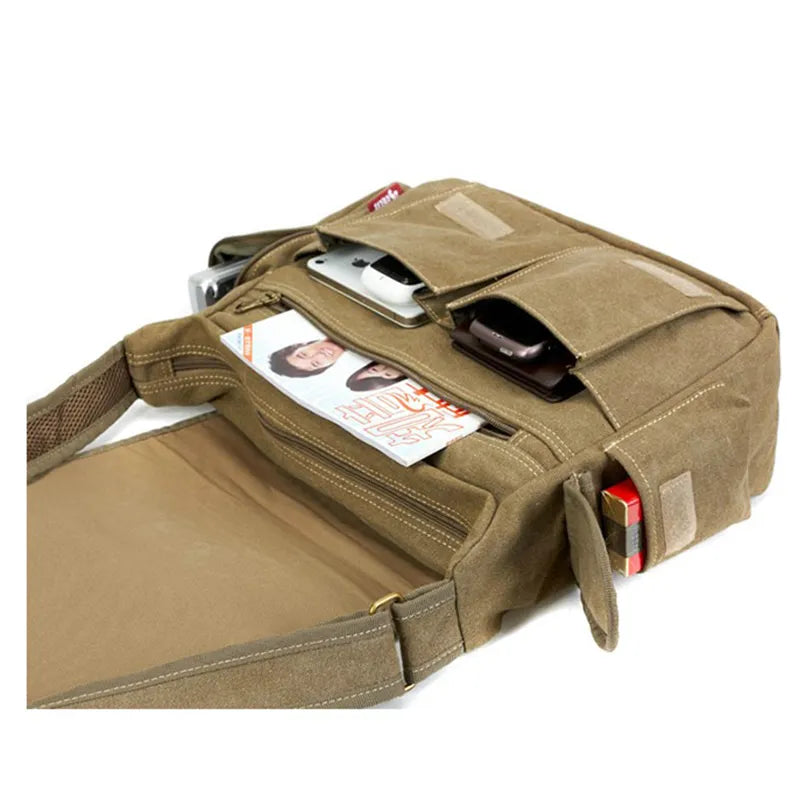 Men's Vintage Canvas Bag Men Casual Crossbody Bag