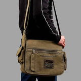 Men's Vintage Canvas Bag Men Casual Crossbody Bag