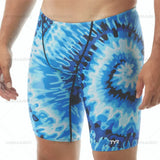 Mens Swim Trunks Lycra Pattern Beach Shorts Quick