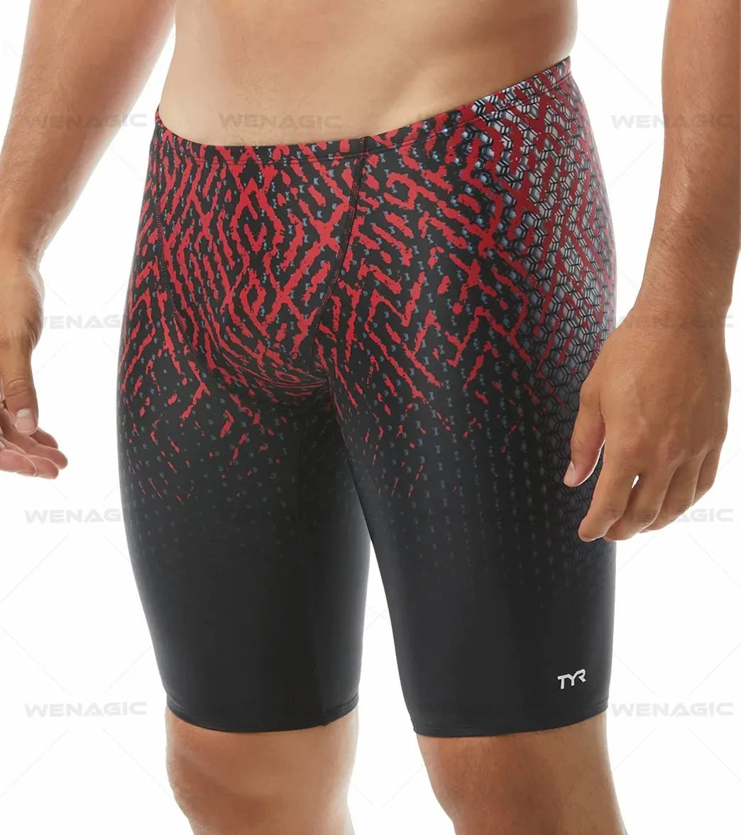 Mens Swim Trunks Lycra Pattern Beach Shorts Quick