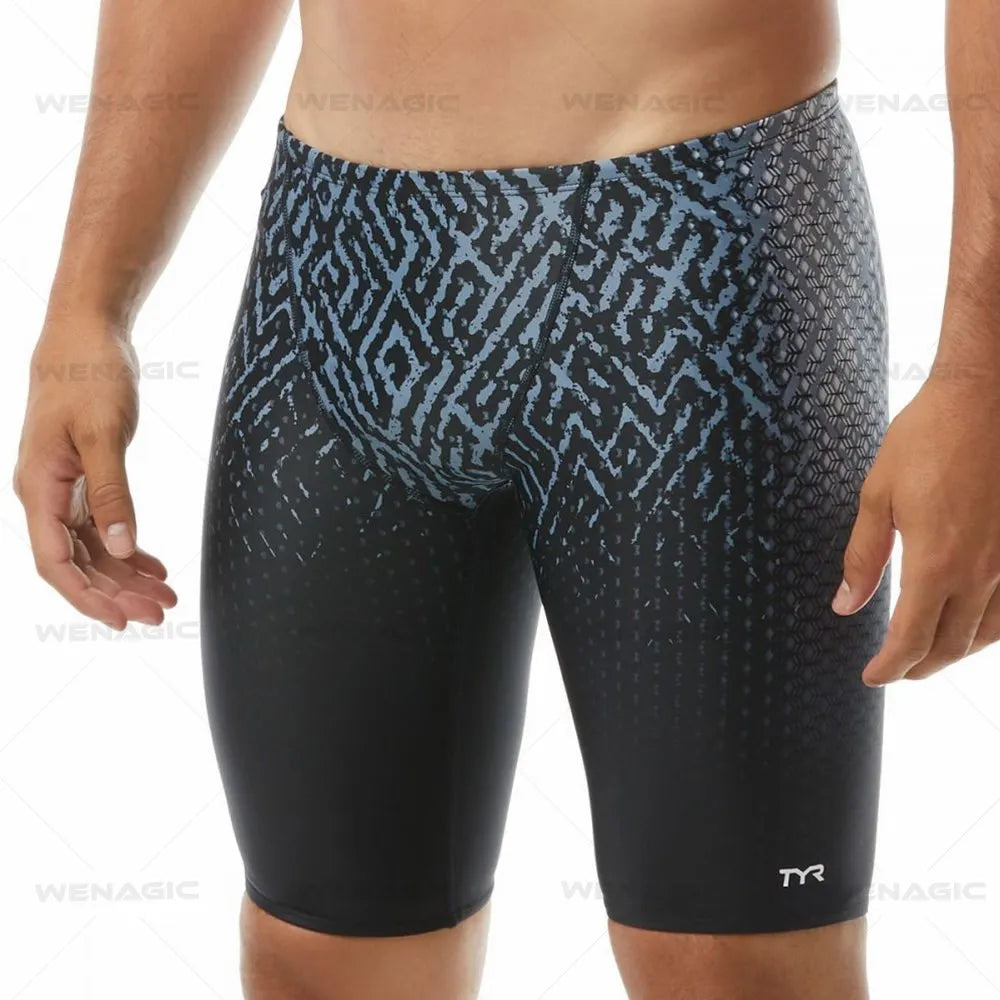 Mens Swim Trunks Lycra Pattern Beach Shorts Quick