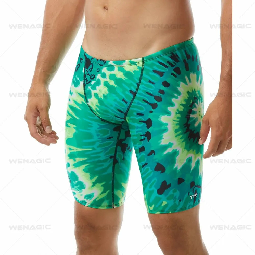 Mens Swim Trunks Lycra Pattern Beach Shorts Quick