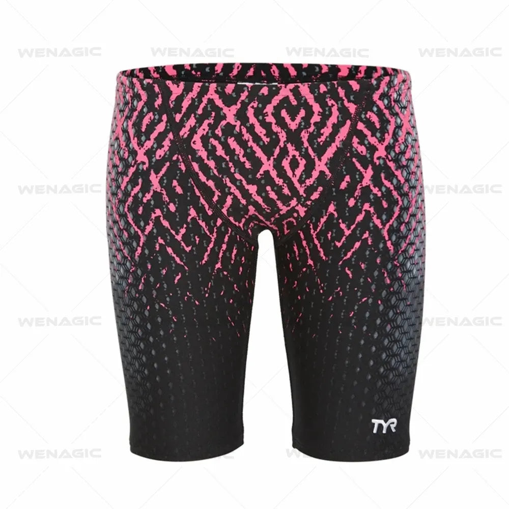 Mens Swim Trunks Lycra Pattern Beach Shorts Quick