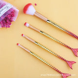Mermaid Makeup Brushes Set Cosmetic Powder Eye Shadow