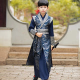 Middle Litteraged Childrens Spring Costume Brocade Satin Surface