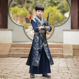 Middle Litteraged Childrens Spring Costume Brocade Satin Surface