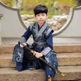 Middle Litteraged Childrens Spring Costume Brocade Satin Surface