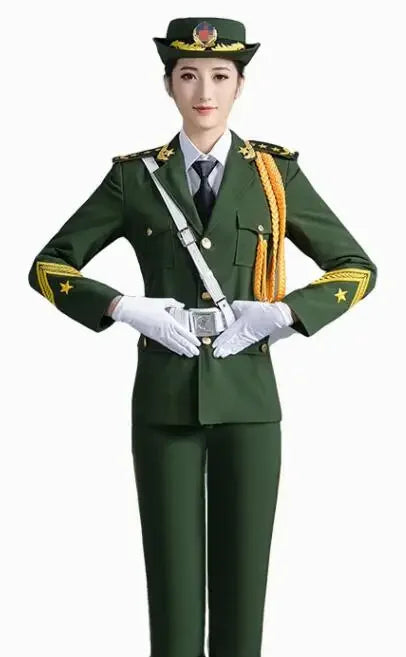 Military Chorus Outfit Jacket Pants Belt Flag Raiser