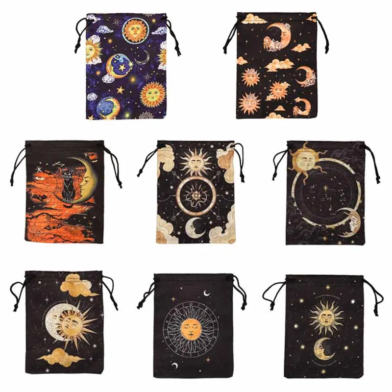 Mini Drawstring Bag Flannelette Jewelry Dices Board Game