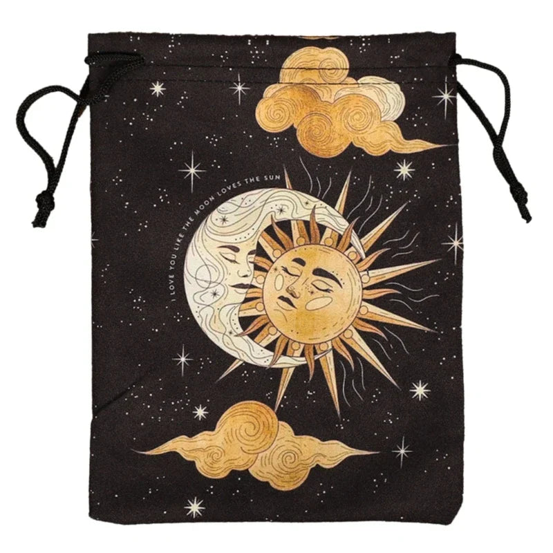 Mini Drawstring Bag Flannelette Jewelry Dices Board Game