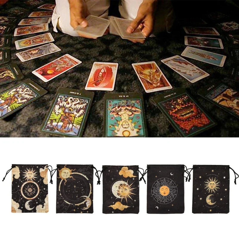 Mini Drawstring Bag Flannelette Jewelry Dices Board Game