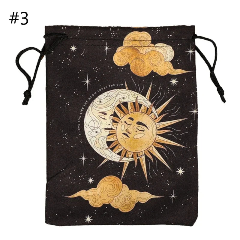 Mini Drawstring Bag Flannelette Jewelry Dices Board Game