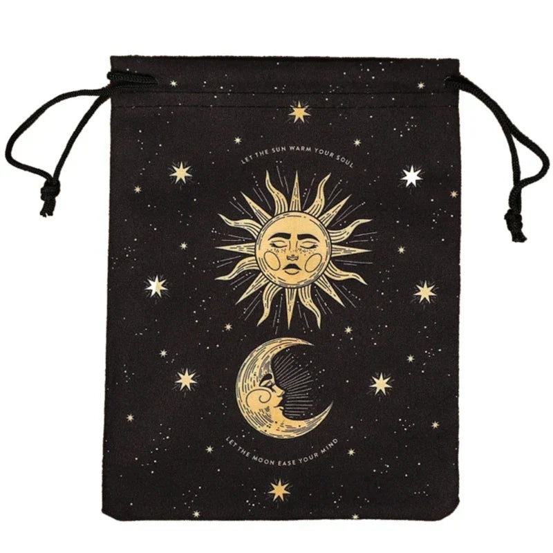 Mini Drawstring Bag Flannelette Jewelry Dices Board Game