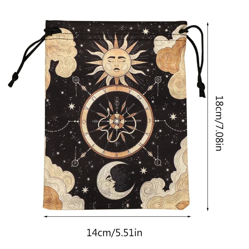 Mini Drawstring Bag Flannelette Jewelry Dices Board Game