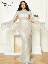 Missord Sequin Plus Size Wedding Party Dress Elegant