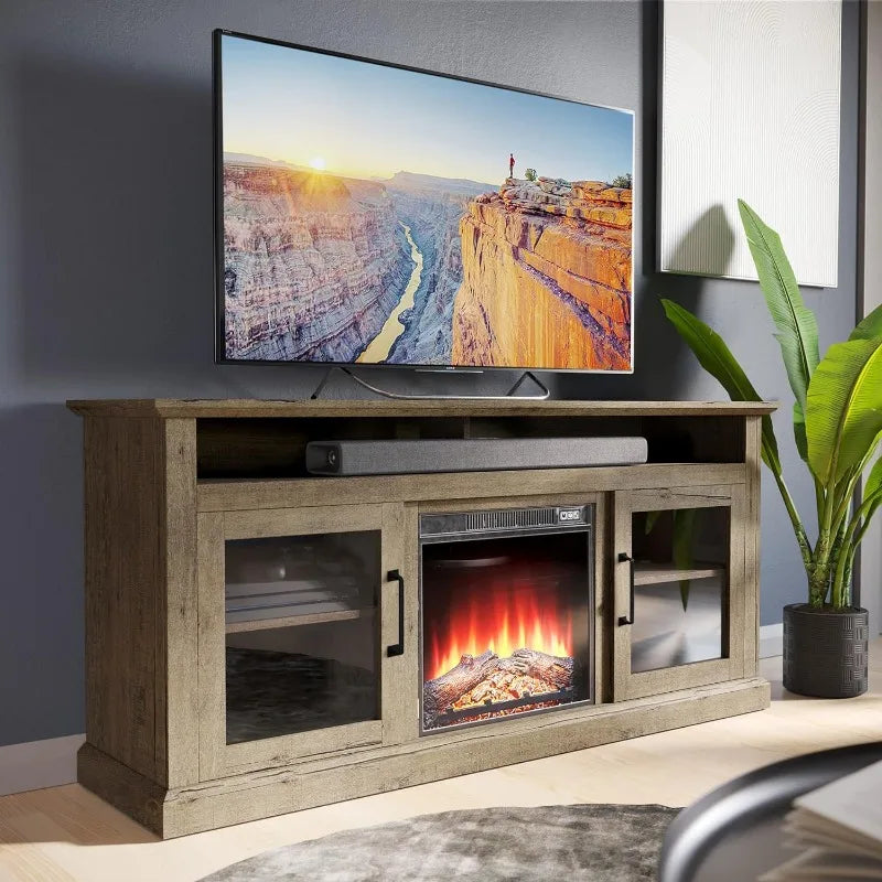 Modern 60 Inch Traditional TV Stand with 18