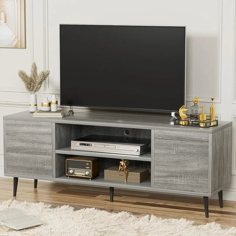 Modern TV Stand Entertainment Center with Two Storage