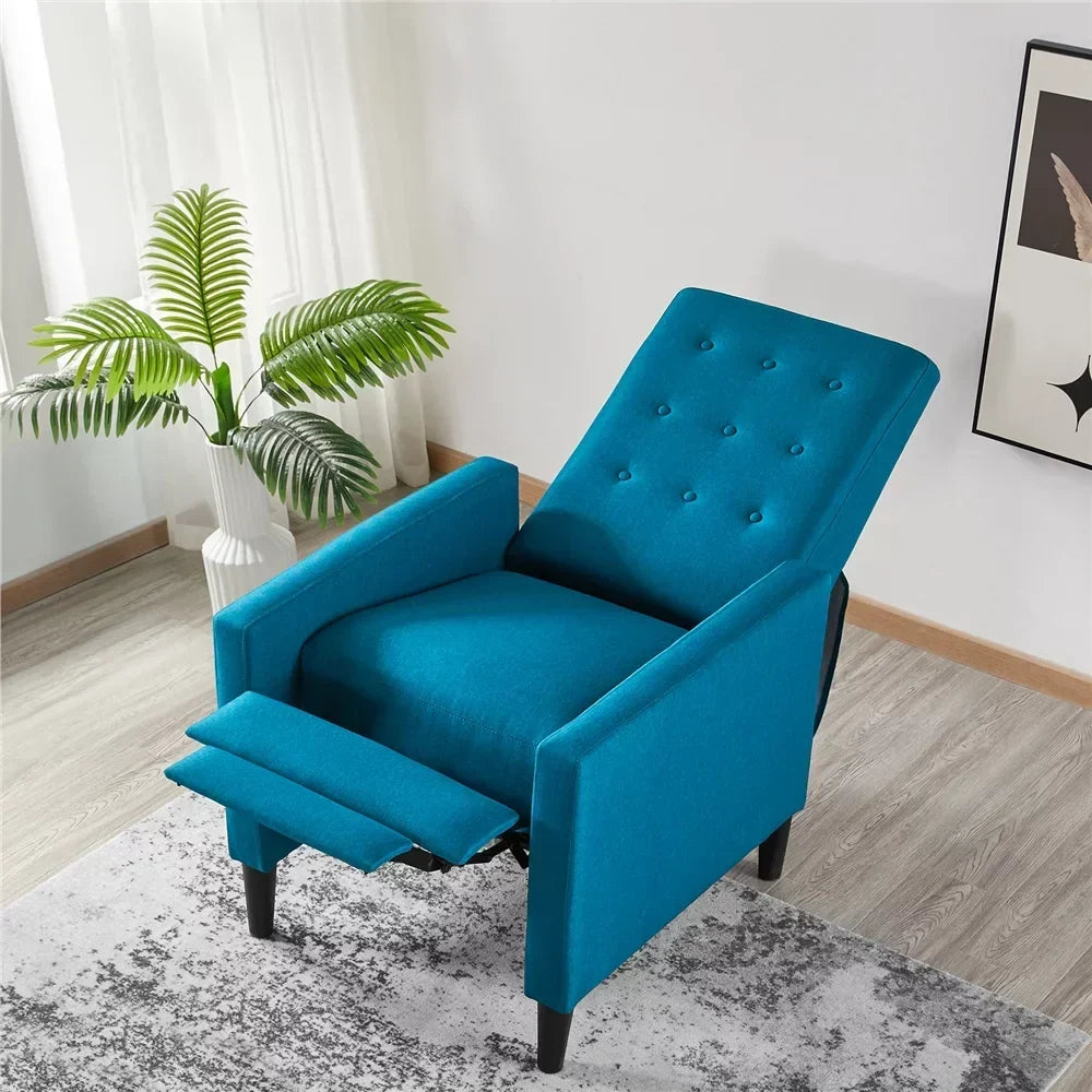 Modern Tufted Fabric Recliner Chair with Pocket Spring