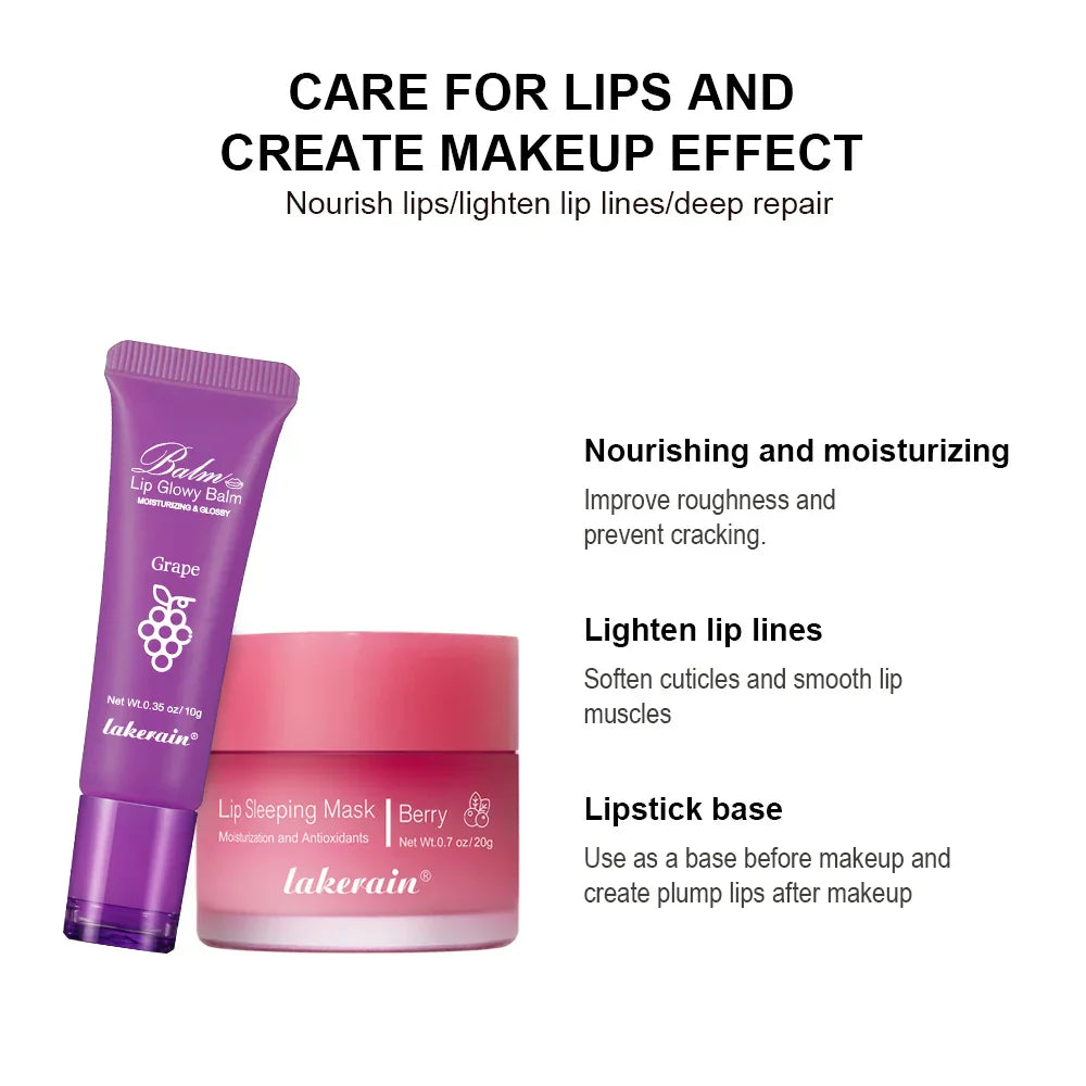 Moisturizing Lip Care Kit Lip Glowly Balm Sleeping