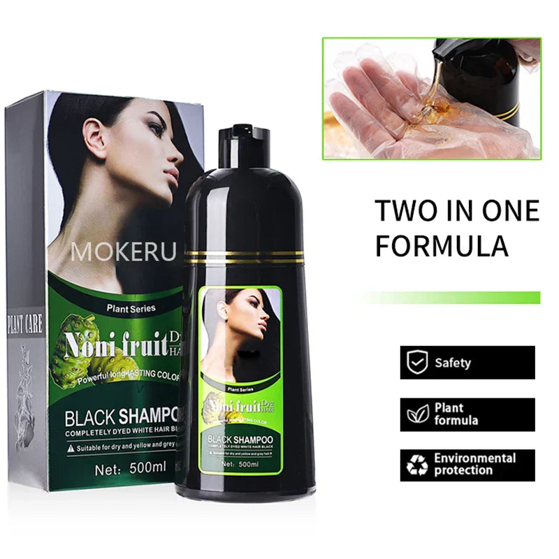 Mokeru 100% Grey Hair Coverage Organic Instant Black