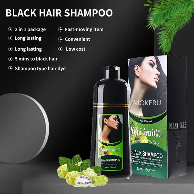 Mokeru 100% Grey Hair Coverage Organic Instant Black